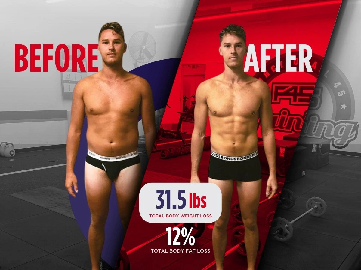 F45 member before and after transformation 4